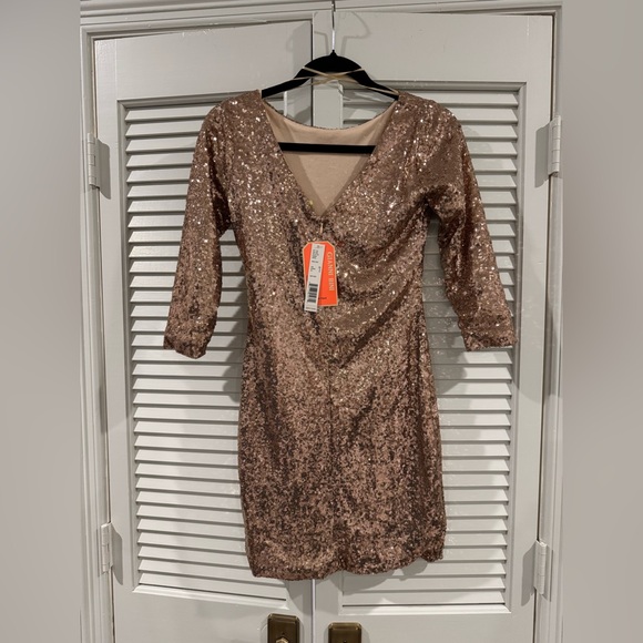 Gianni Bini Rose Gold Sequin Dress - Picture 2 of 3